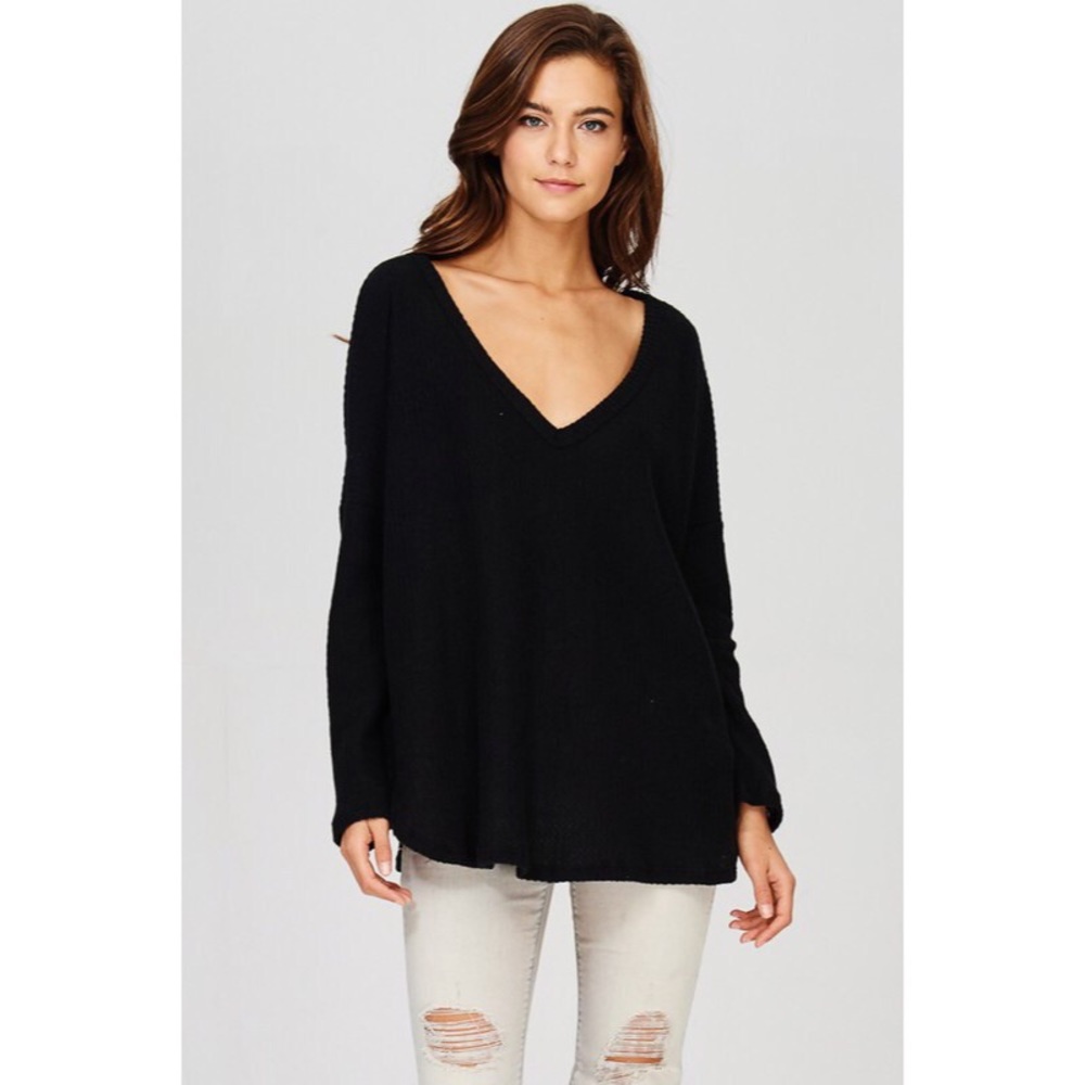>LAST<< Alyssa Long Sleeve Thermal Knit - Purple - Picture 5 of 5